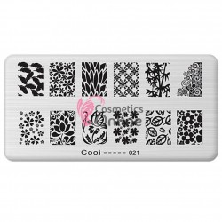 Matrita de Unghii din metal dreptunghiulara 6x12cm Cool 021